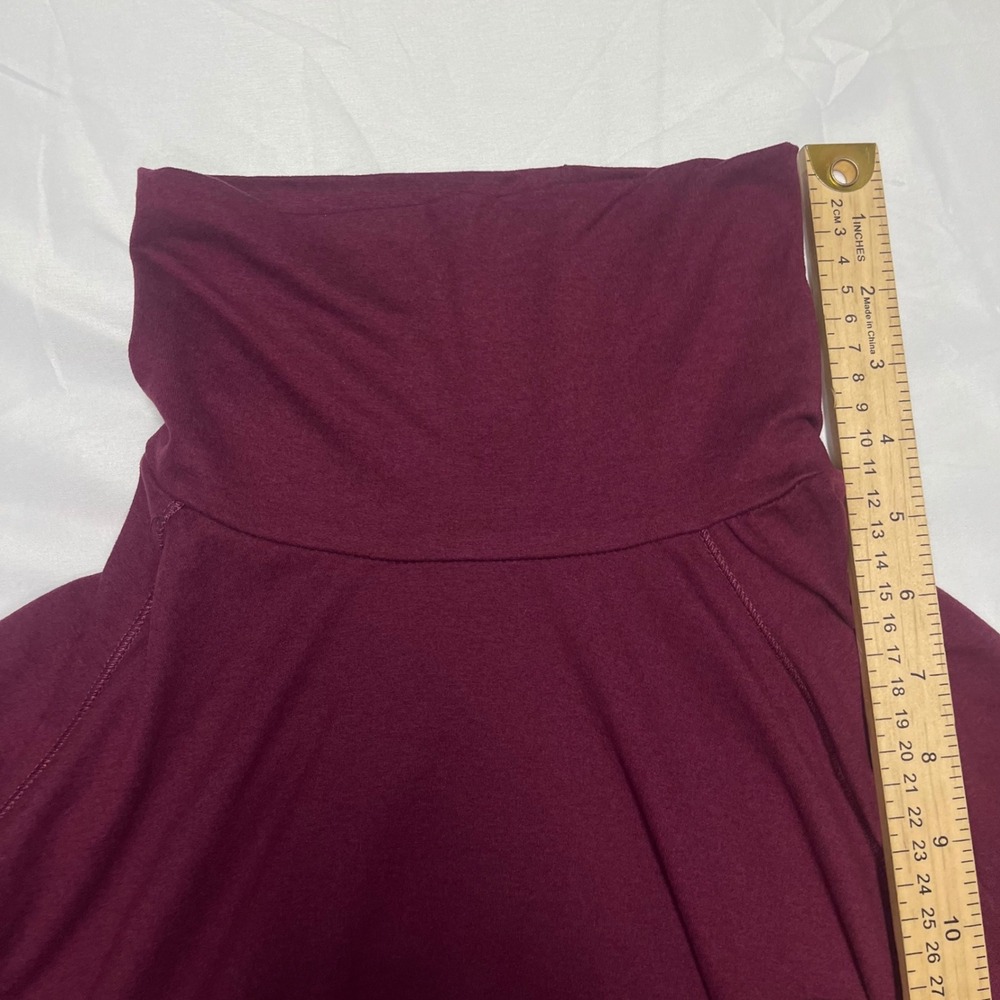 Eddie Bauer Womens Burgundy Funnel Neck Long Sleeve Active Top Kangaroo Pocket - Picture 5 of 9